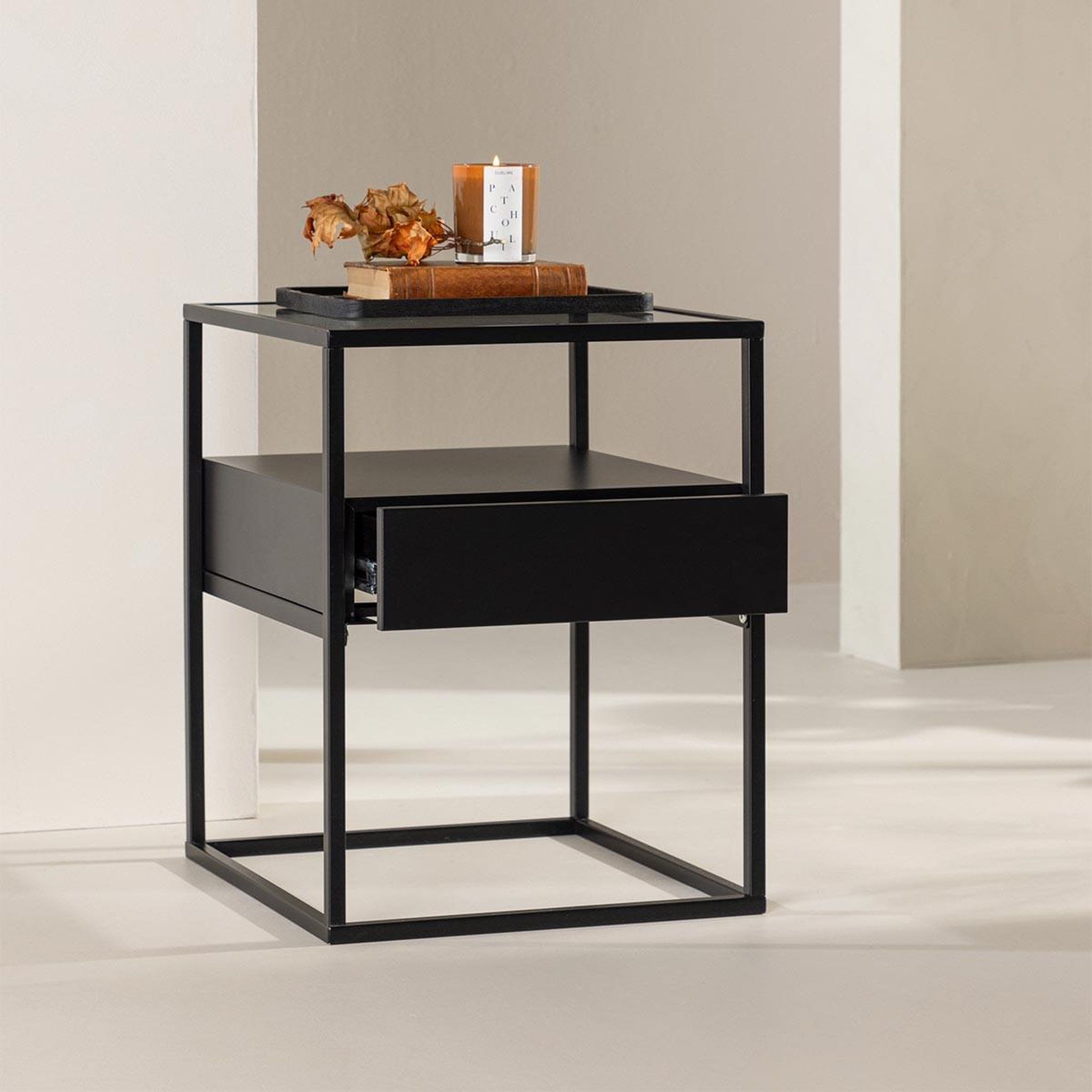 Voir la diapositive 4 : Paris Prix Table d'appoint design  fortaleza  51cm noir