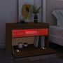 Voir la diapositive 4 : VIDAXL Meuble TV avec lumieres LED Chene marron 60x35x40 cm