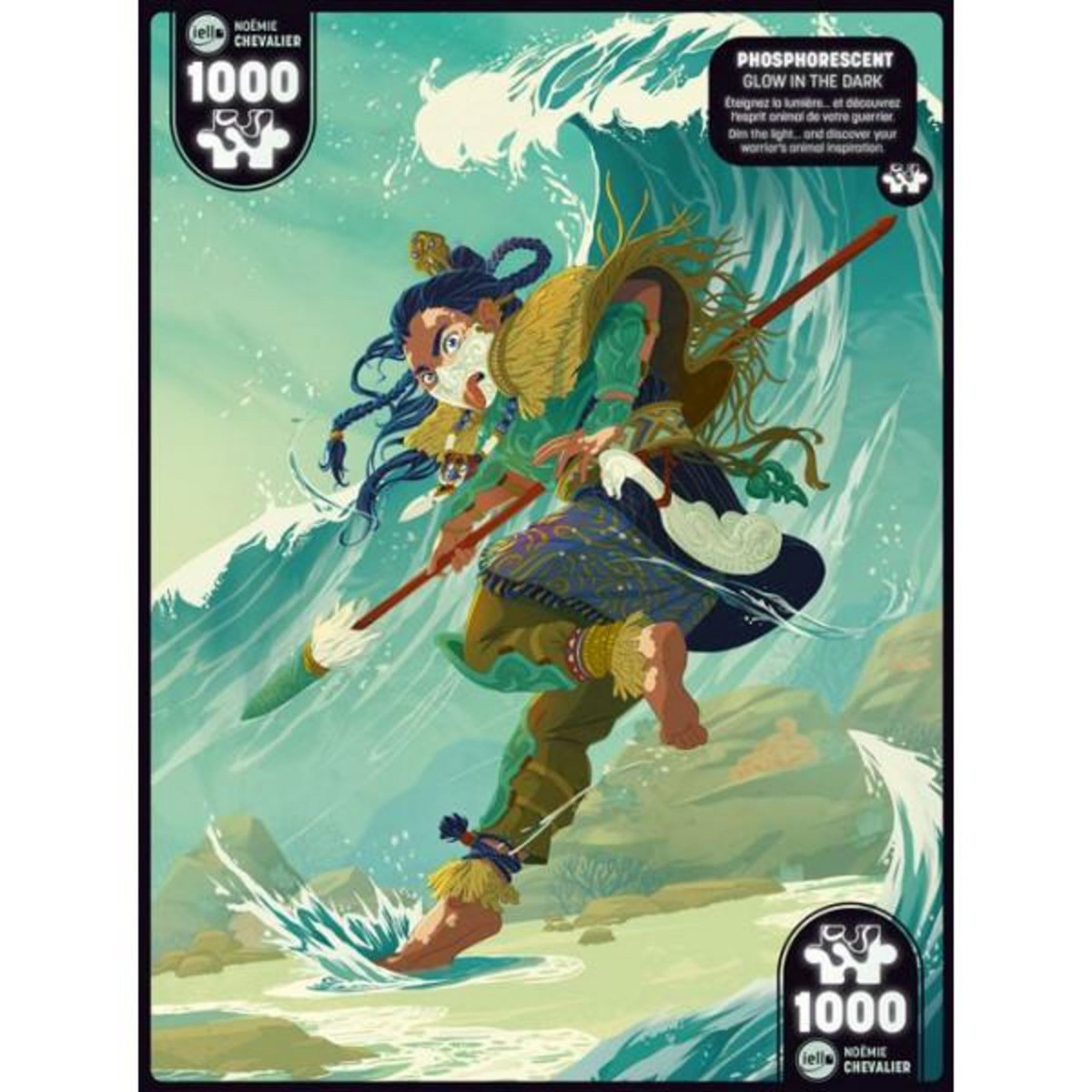 Iello Puzzle 1000 pièces Iello Phosphorescent Glow in the Dark Sea Spirit