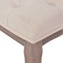 Voir la diapositive 4 : VIDAXL Banc Lin Bois massif 110 x 38 x 48 cm Blanc creme