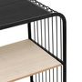 Voir la diapositive 2 : FIVE Étagère à Roulettes 4 Niveaux  Bert  96cm Noir