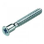 CENTRALE BRICO Lot de 16 vis direkta acier chromé HETTICH, l.50 mm