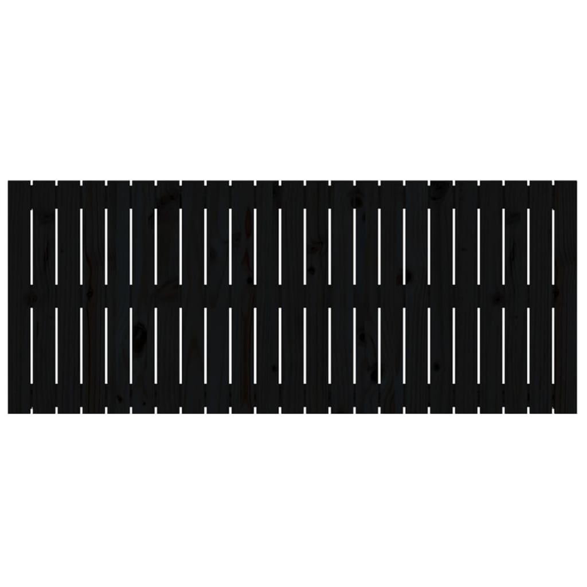 Voir la diapositive 4 : VIDAXL Tete de lit murale Noir 147x3x60 cm Bois massif de pin