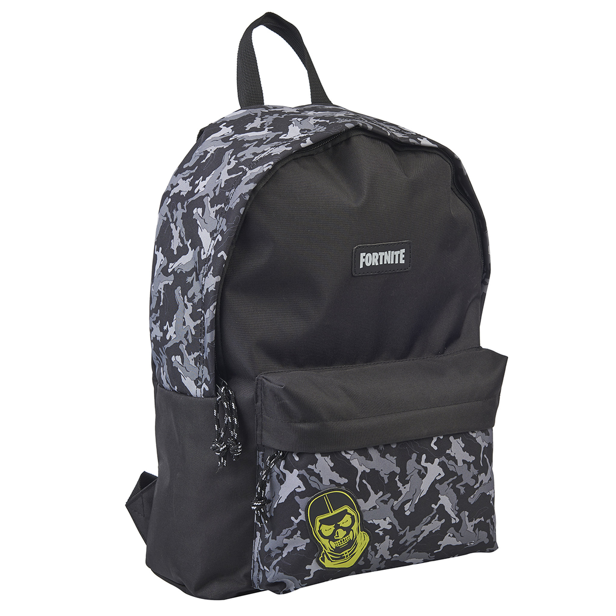 Voir la diapositive 2 : FORTNITE Sac à dos 1 compartiment noir à motifs caméo