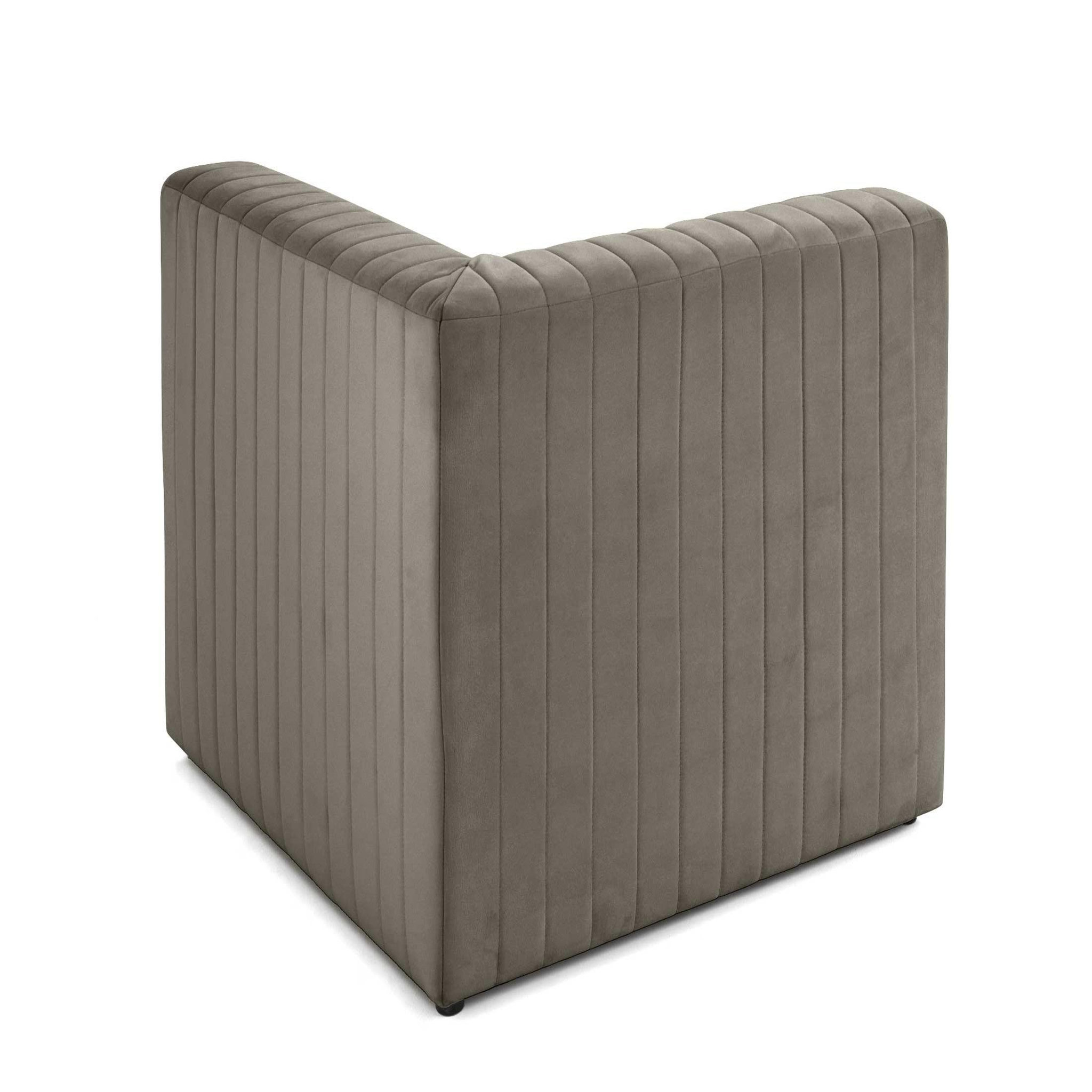 Voir la diapositive 4 : LISA DESIGN Nova - module d'assise d'angle réversible - en velours