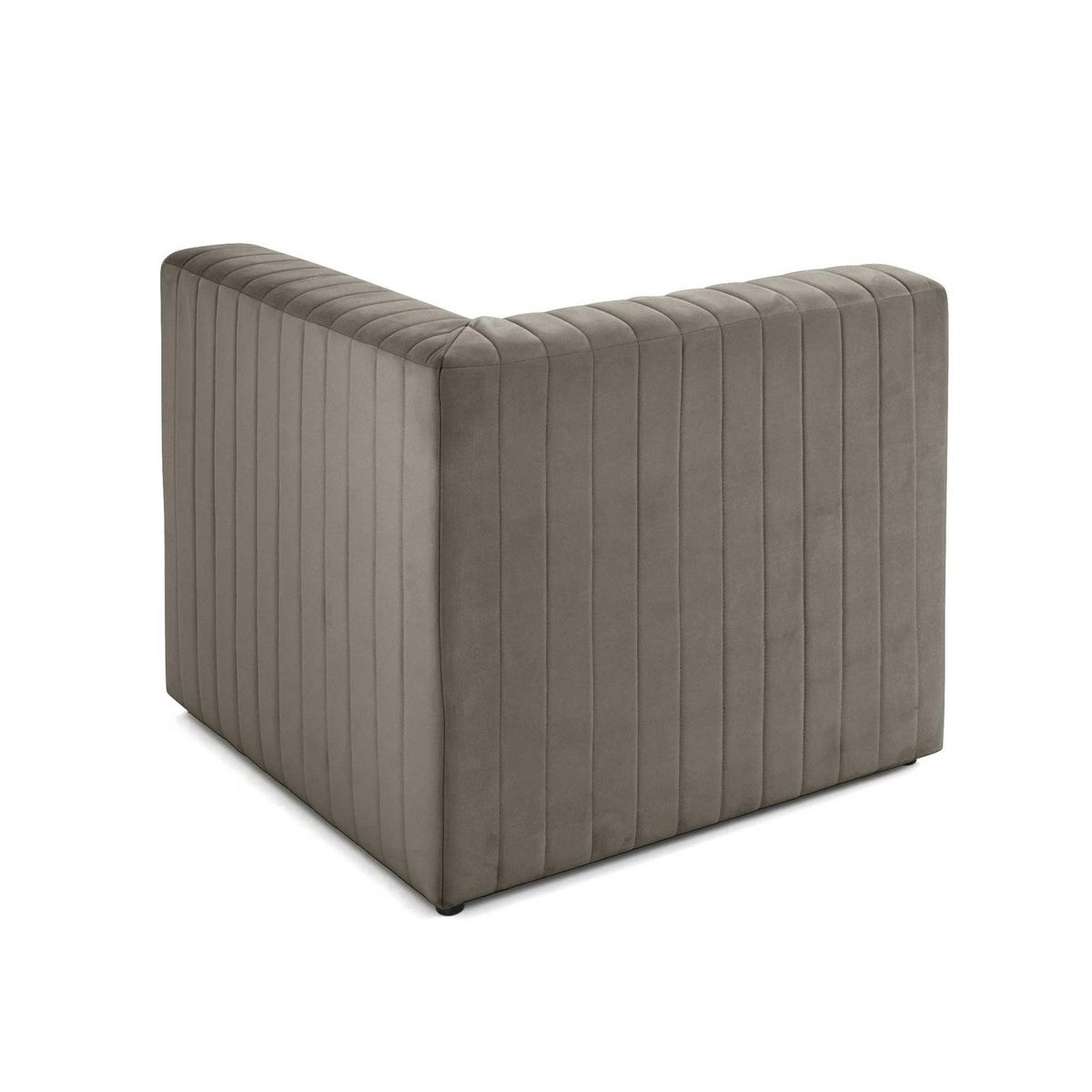 LISA DESIGN Nova - module d'assise d'angle réversible - en velours