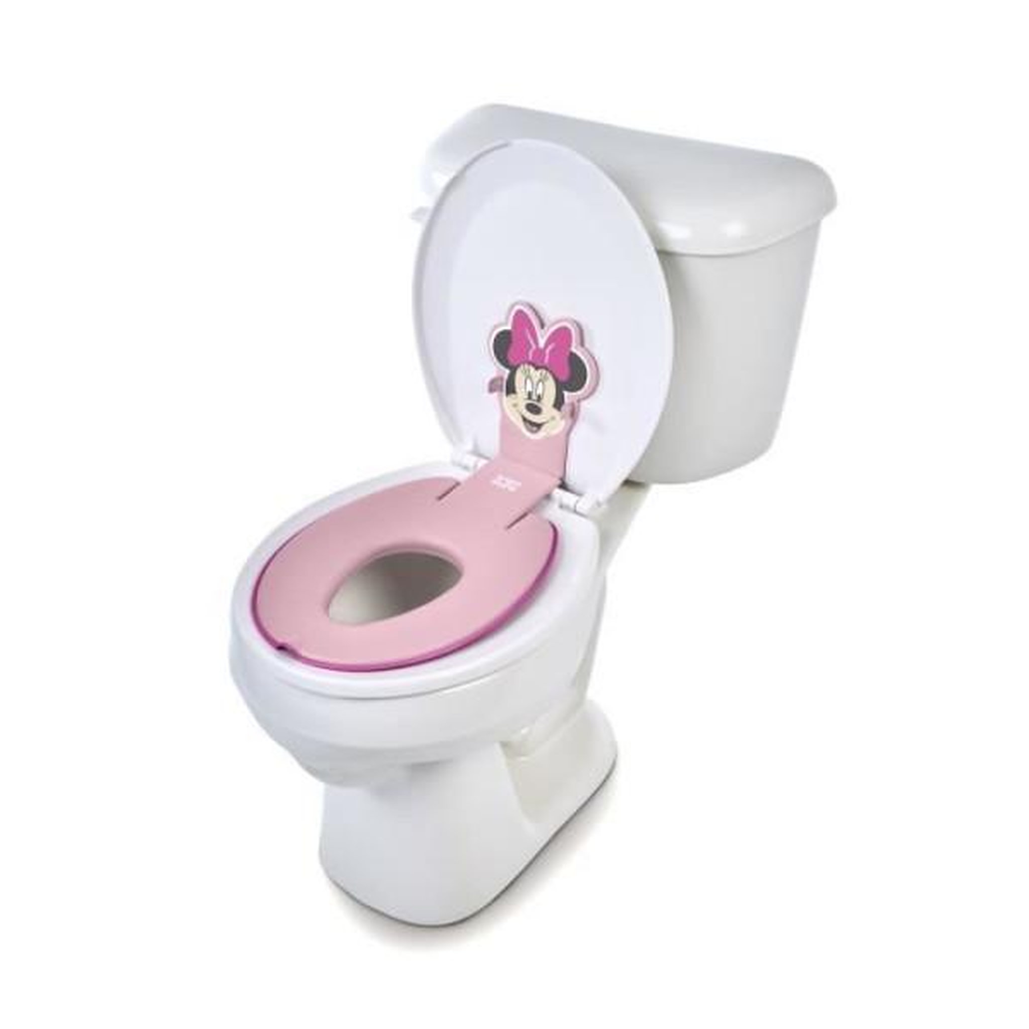 DISNEY BABY DISNEY BABY- MINNIE- Réducteur de lunette de toilette enfant universel adhésif?, innovant, Installation rapide, semi-permanent