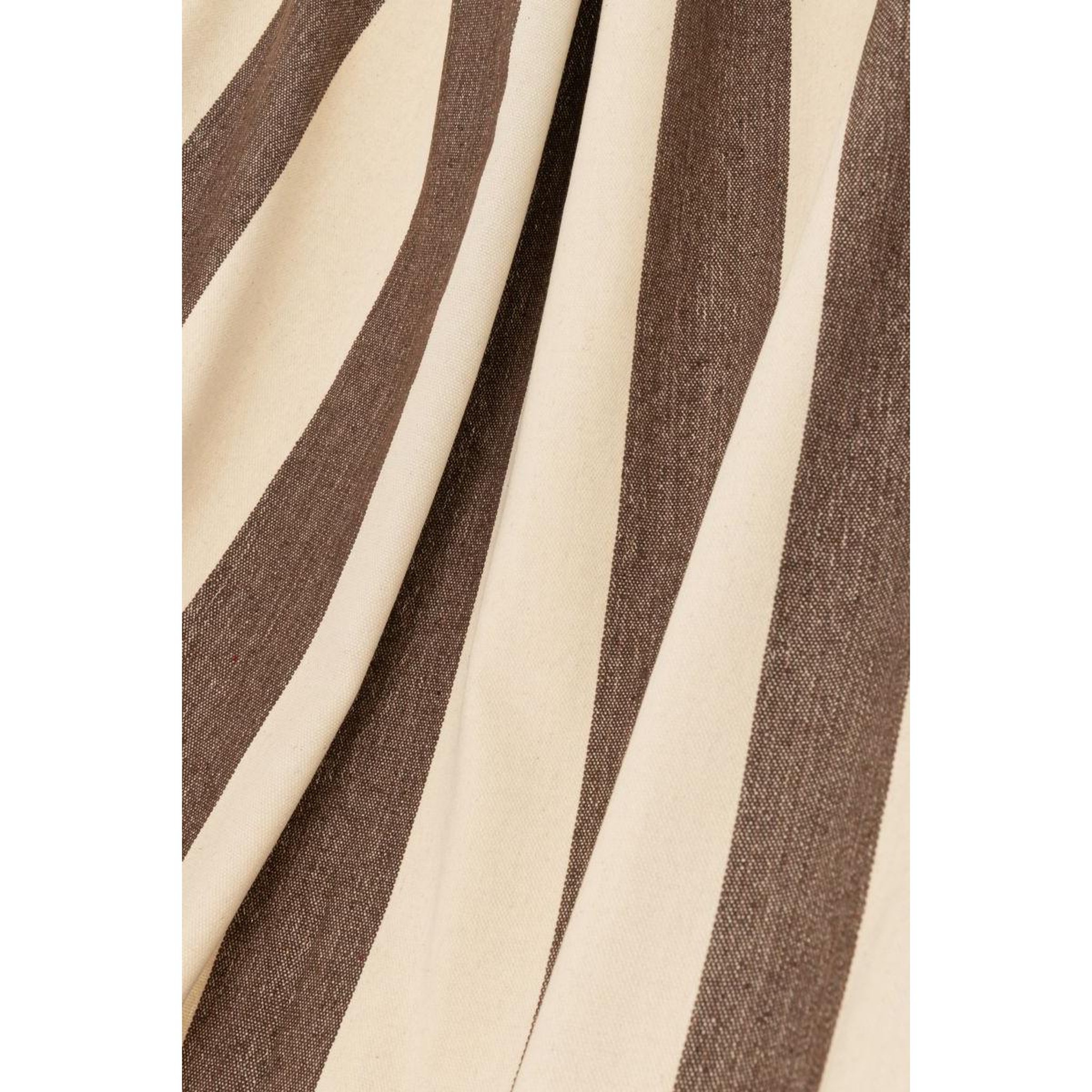 Voir la diapositive 3 : J-LINE Hamac en tissu  grandes rayures  200cm marron