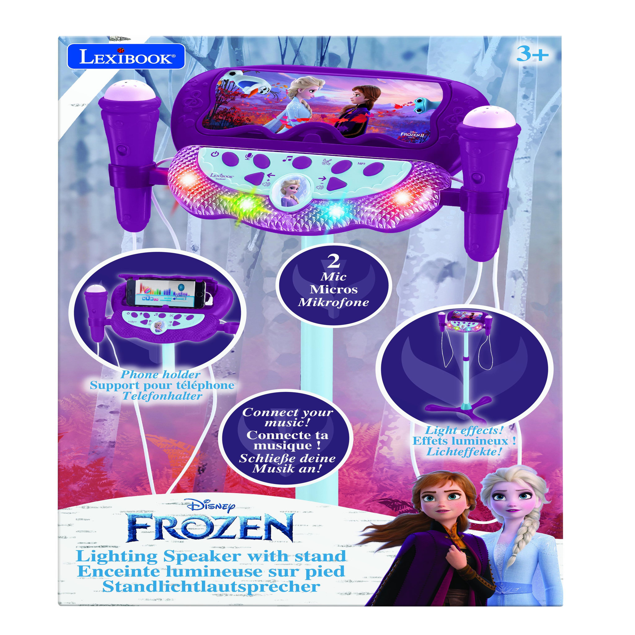 Voir la diapositive 6 : Lexibook Microphone sur pied Enceinte Bluetooth Reine des Neiges