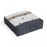 SOLEIL D'OCRE Coussin tapissier en coton 40x40x8 cm ESPRIT MARIN, par Soleil d'Ocre