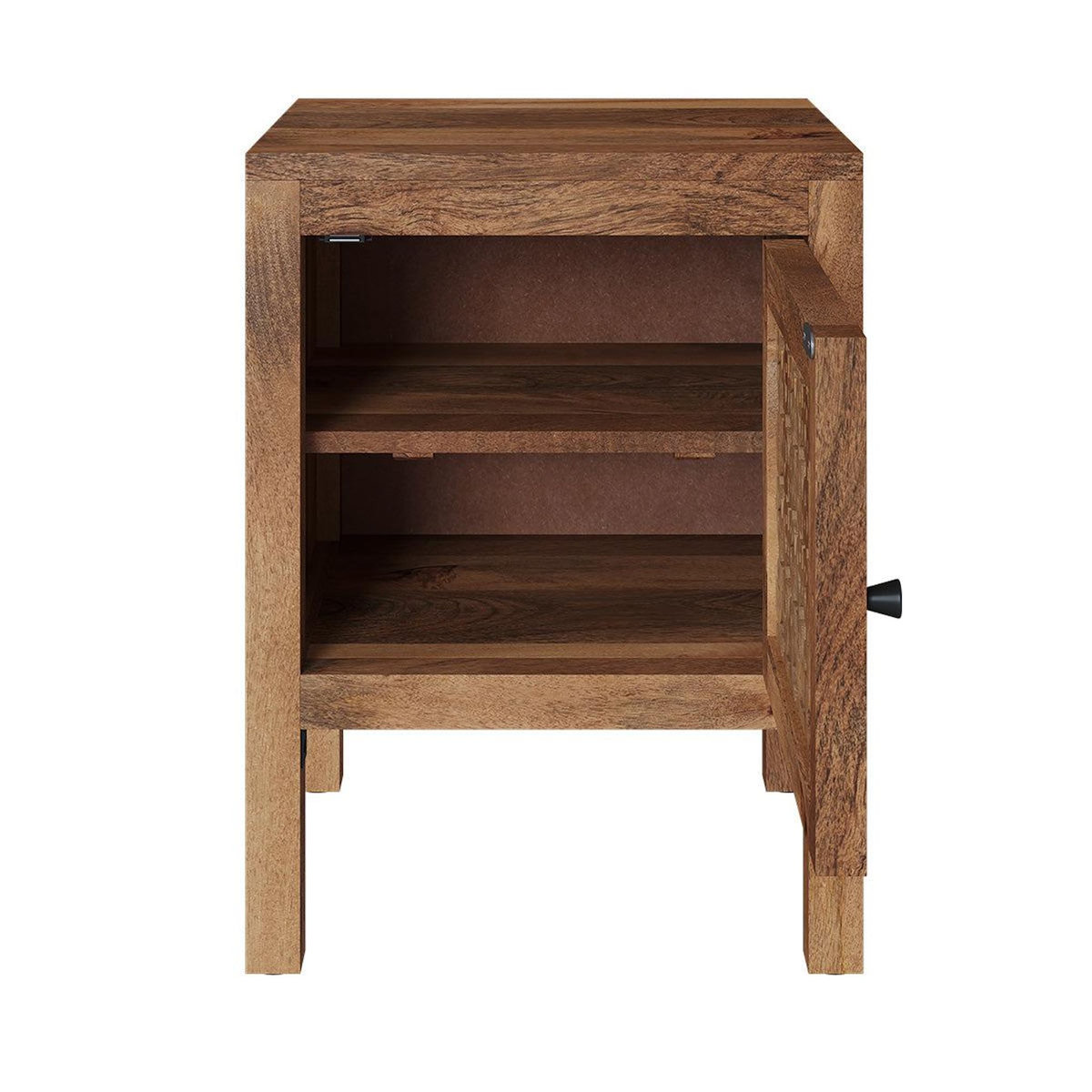 Rendez vous déco Table de chevet ajourée en bois de manguier-Jaya