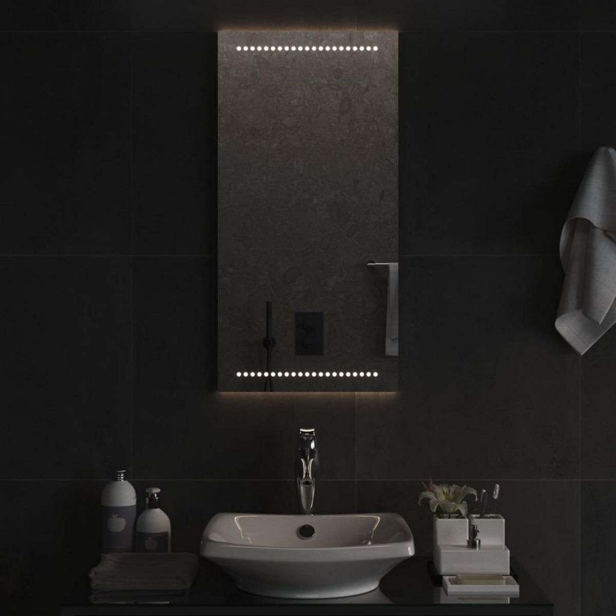 VIDAXL Miroir de salle de bain a LED 40x80 cm