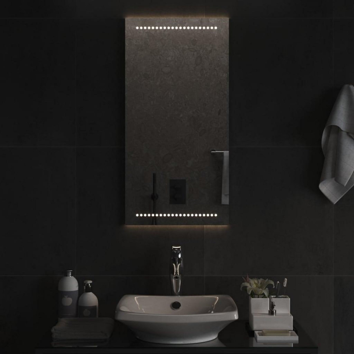 VIDAXL Miroir de salle de bain a LED 40x80 cm