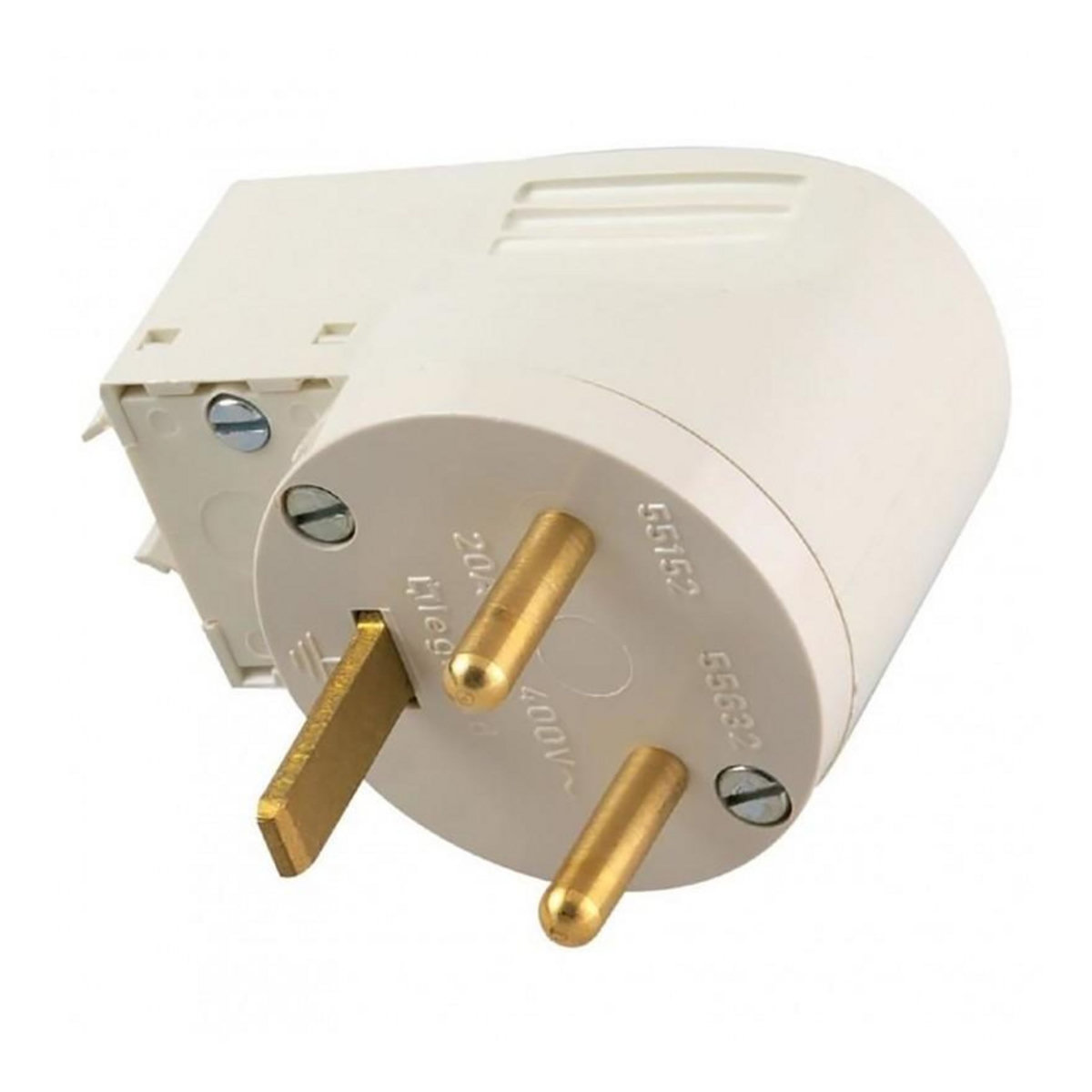 Legrand Fiche male coudée 2 phases + terre 20A 380V