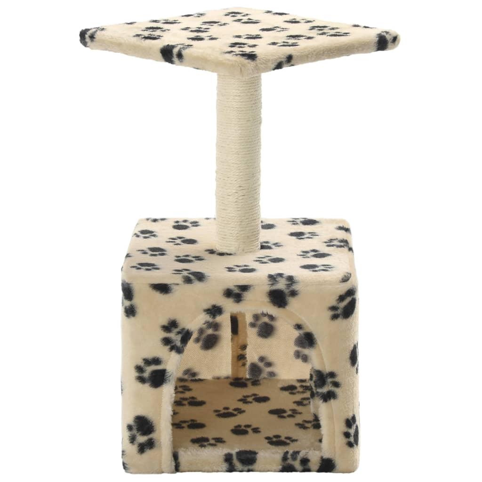 Voir la diapositive 3 : VIDAXL Arbre a chat avec griffoirs en sisal 55 cm Beige Motif de pattes