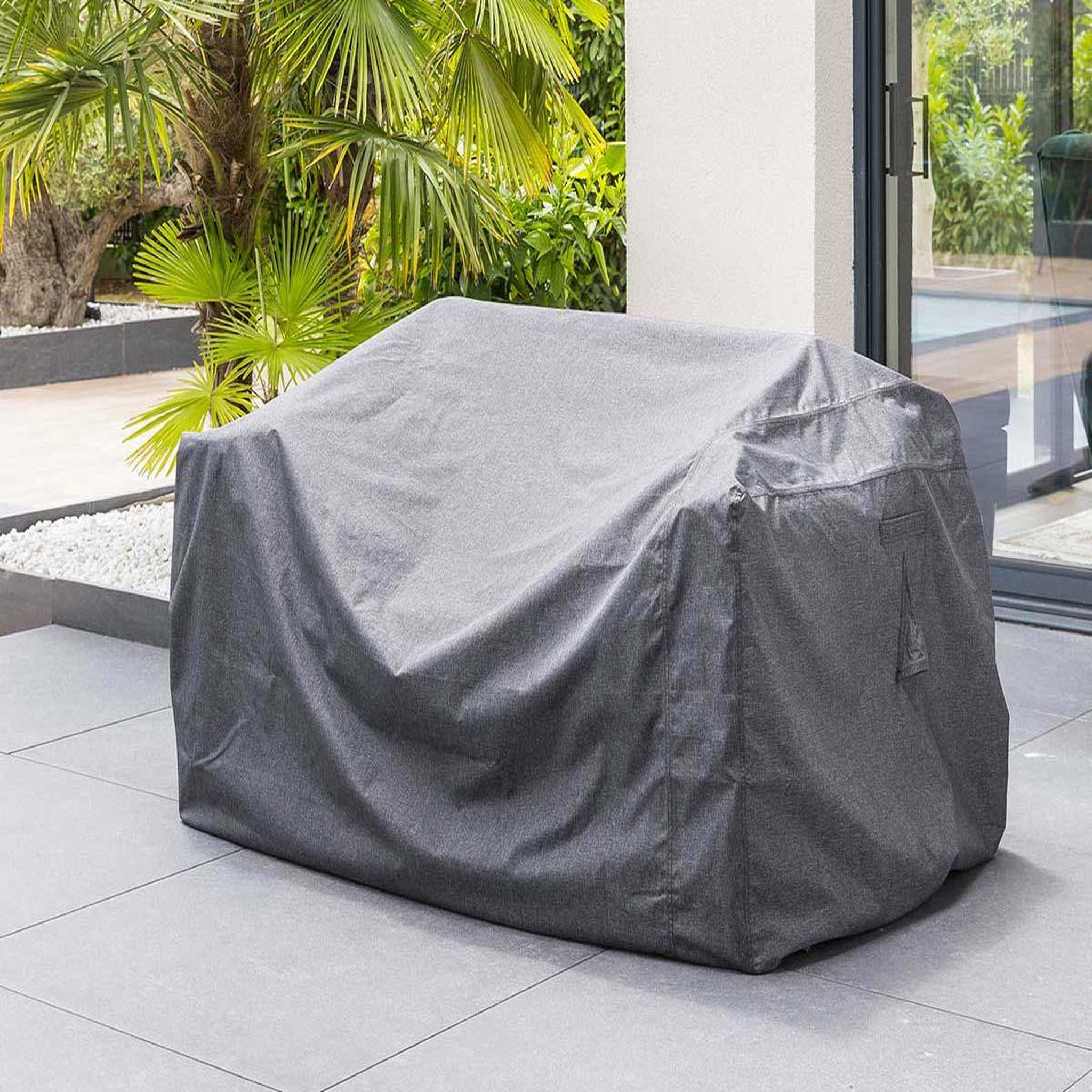 HESPERIDE Housse pour canapé hambo l gris - 260 x 115 x 100 cm - hespéride