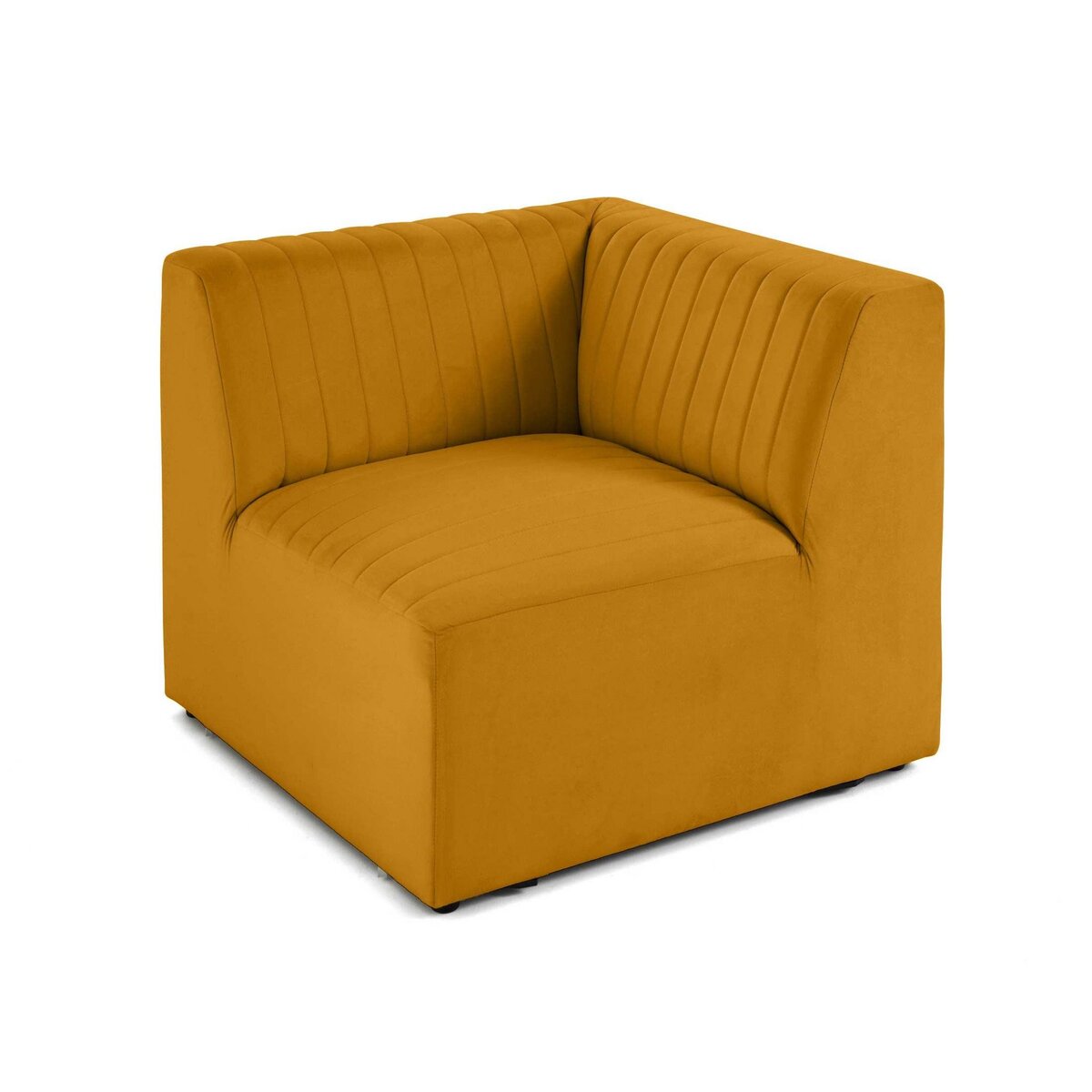 LISA DESIGN Nova - module d'assise d'angle réversible - en velours