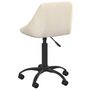 Voir la diapositive 5 : VIDAXL Chaise a manger Creme Velours