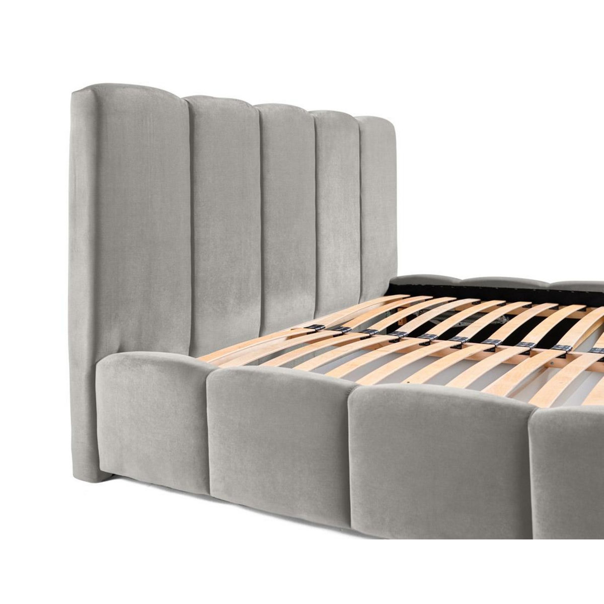 BEST MOBILIER Torreon - lit coffre - 160x200 - sommier inclus - en velours