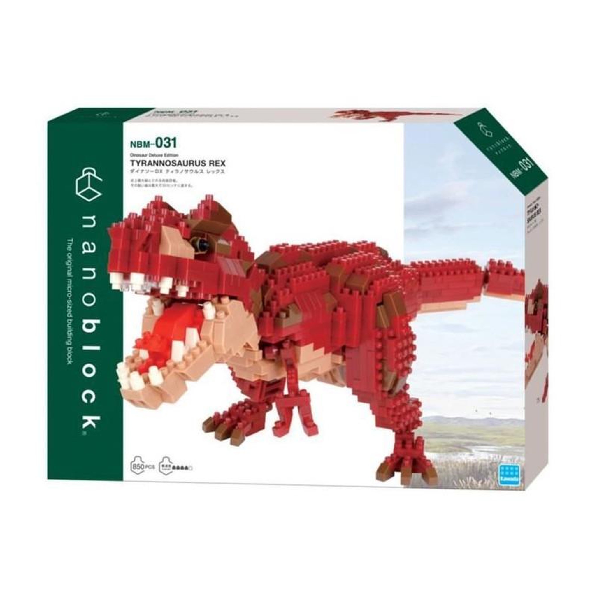 BANDAI Figurine en briques - BANDAI - NANOBLOCK - Tyrannosaurus Rex Deluxe - 850 pcs