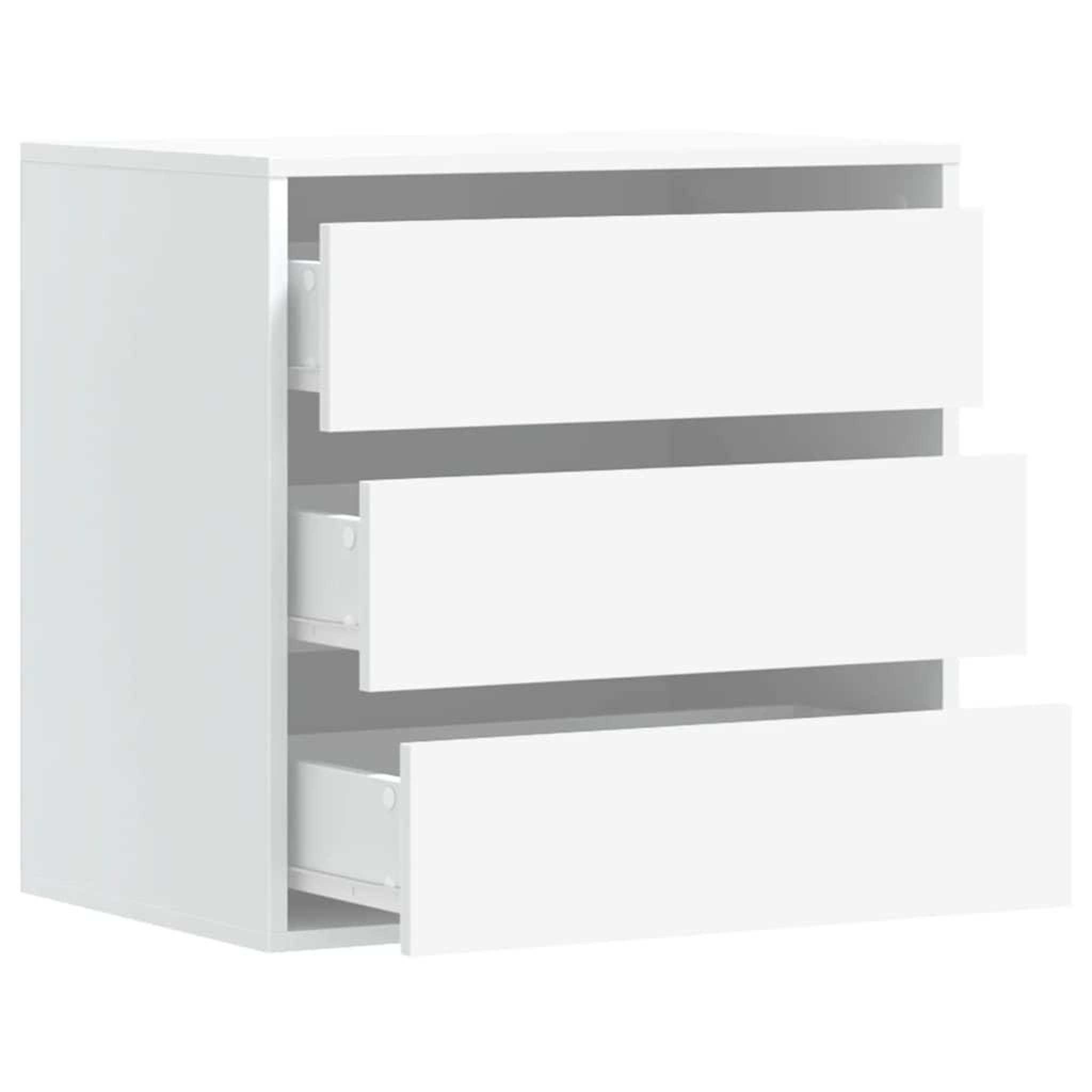 Voir la diapositive 5 : VIDAXL Commode d'angle blanc 60x41x58 cm bois d'ingenierie