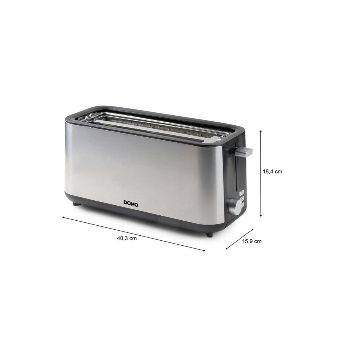 Domo Grille pains 2 fentes 1350w inox - DO967T