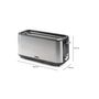 Voir la diapositive 5 : Domo Grille pains 2 fentes 1350w inox - DO967T