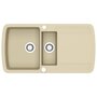 Voir la diapositive 2 : VIDAXL Evier de cuisine Granit Double lavabo Beige