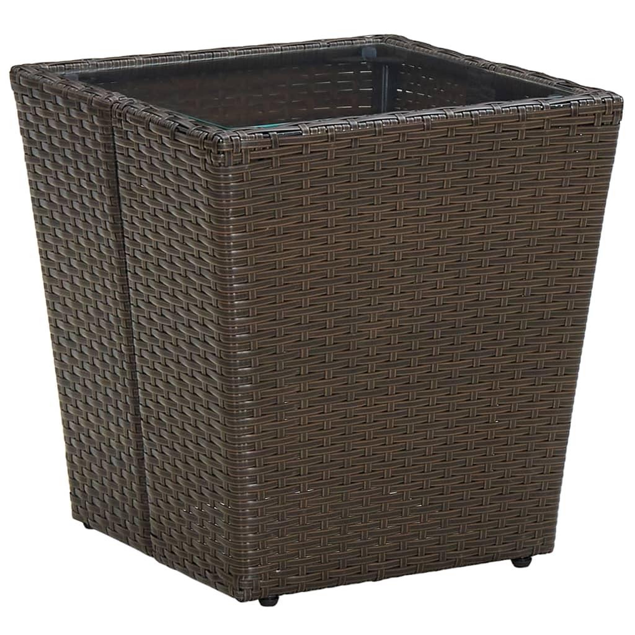 Voir la diapositive 4 : VIDAXL Ensemble de bistro avec coussins 3 pcs marron rotin et verre