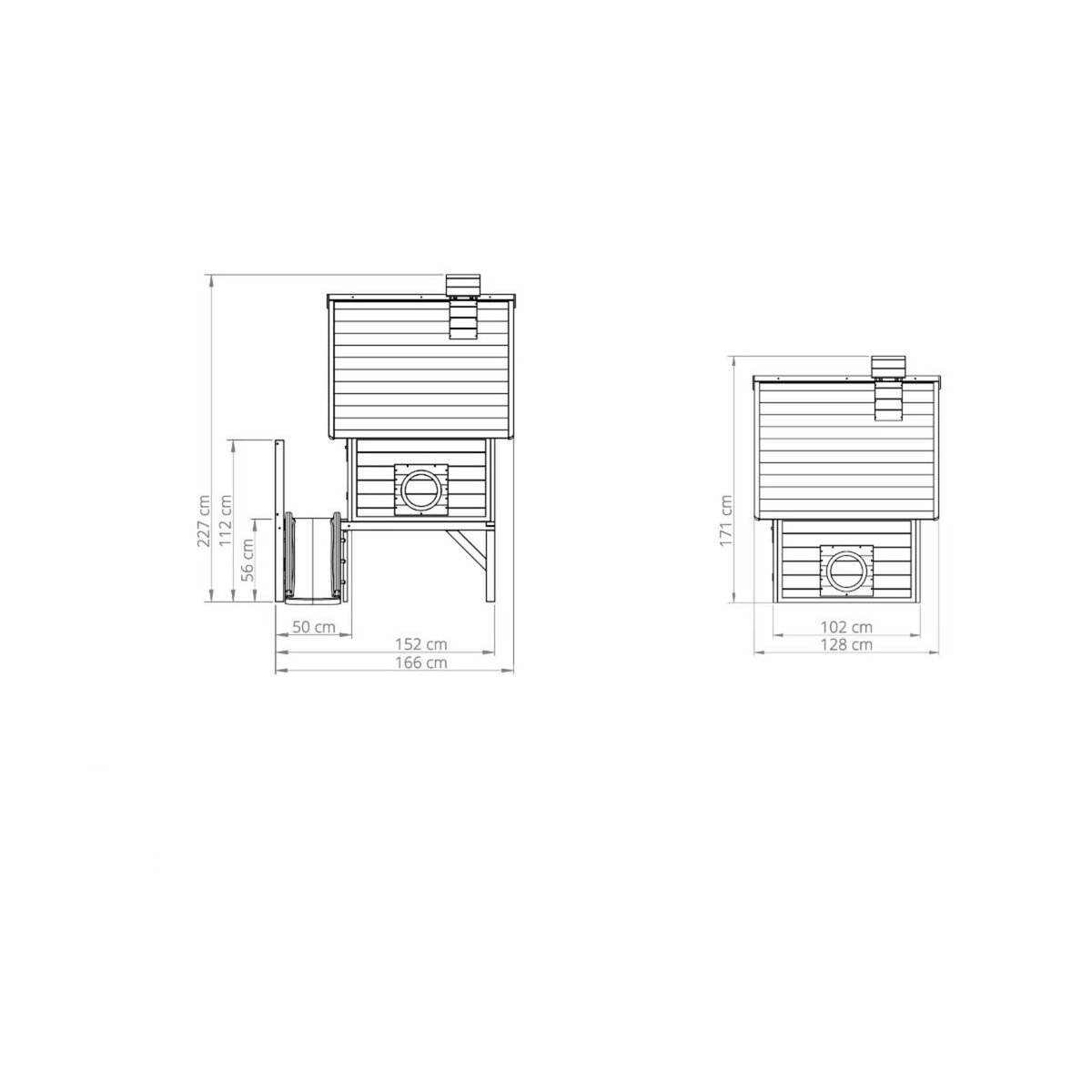 EXIT TOYS Maisonnette en bois pour enfants Fantasia 300 Vert - Exit Toys