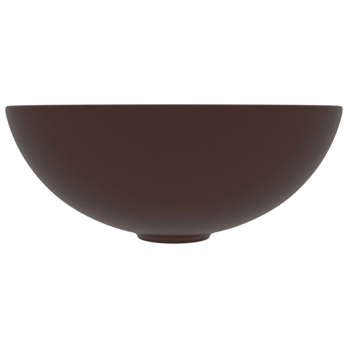 VIDAXL Lavabo de salle de bain Ceramique Marron Rond