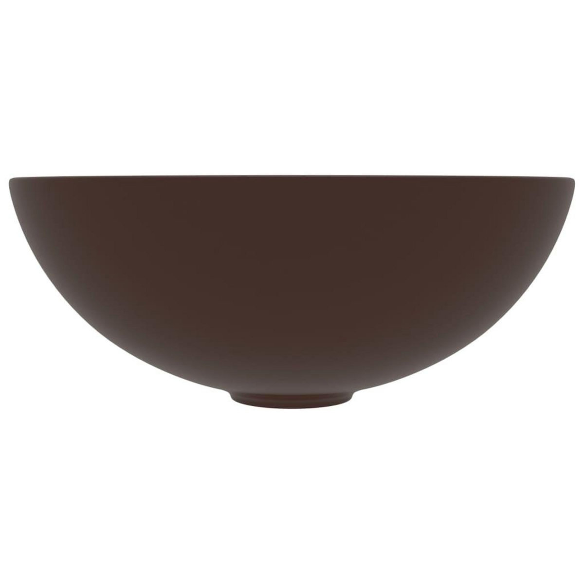 VIDAXL Lavabo de salle de bain Ceramique Marron Rond