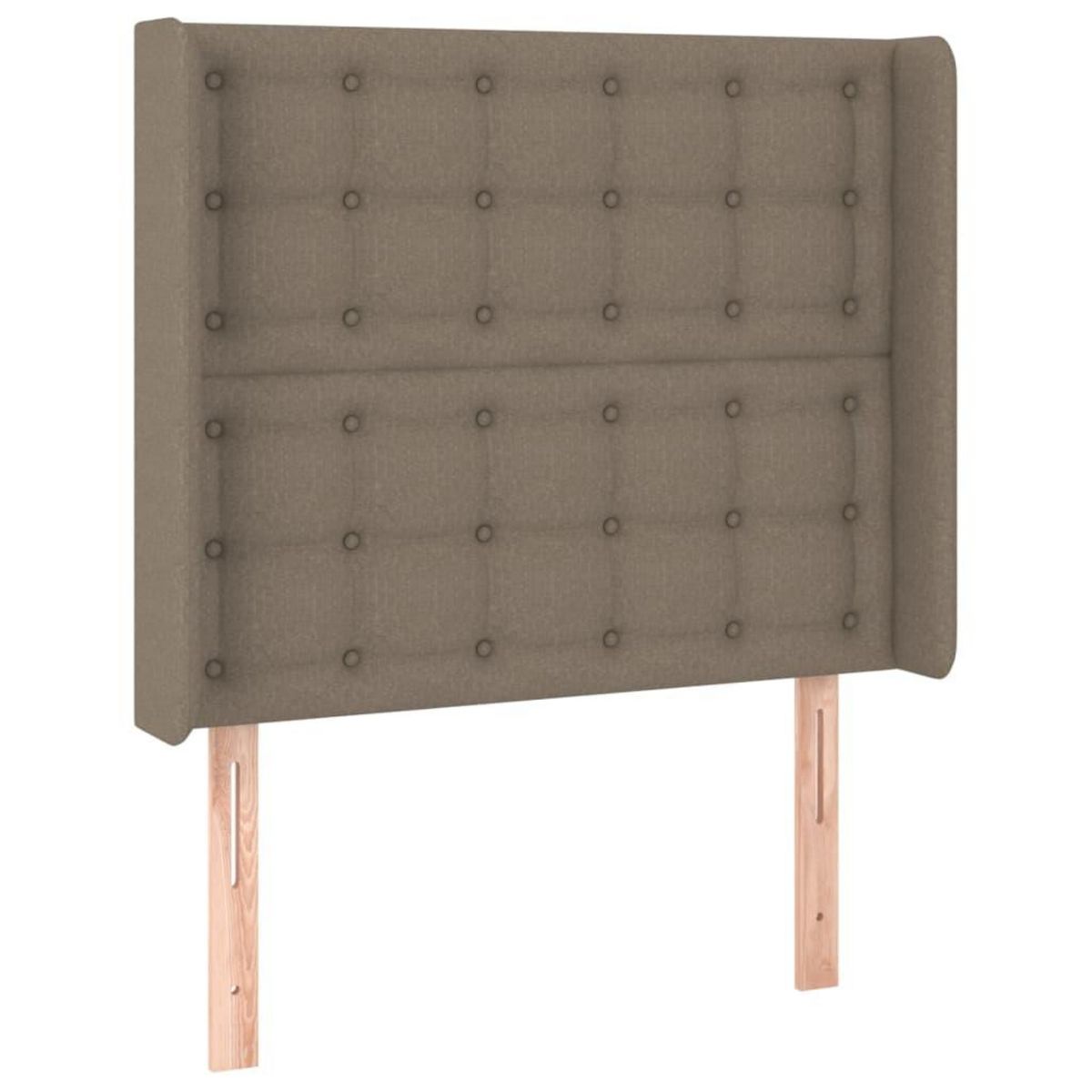 VIDAXL Tete de lit avec oreilles Taupe 83x16x118/128 cm Tissu