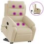 Voir la diapositive 2 : VIDAXL Fauteuil inclinable de massage Creme Tissu