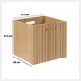 Voir la diapositive 3 : FIVE Boîte de rangement 31 x 31 en bois TASSO - Beige