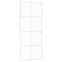 Voir la diapositive 2 : VIDAXL Porte d'interieur Blanc 83x201,5 cm Trempe verre aluminium fin