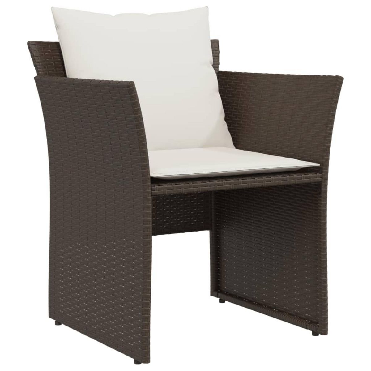VIDAXL Chaise de jardin avec tabouret marron resine tressee