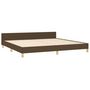 Voir la diapositive 5 : VIDAXL Cadre de lit sans matelas marron fonce 200x200 cm tissu