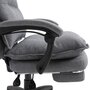 Voir la diapositive 6 : HOMCOM Fauteuil de bureau direction massant hauteur réglable dossier inclinable repose-pied intégré toile de lin gris chiné
