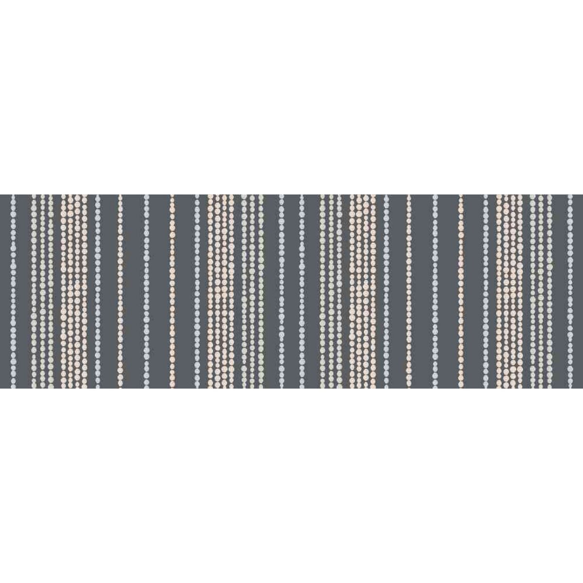 Coryl Tapis déco intérieur absorbant - perles gris - 150x50 cm