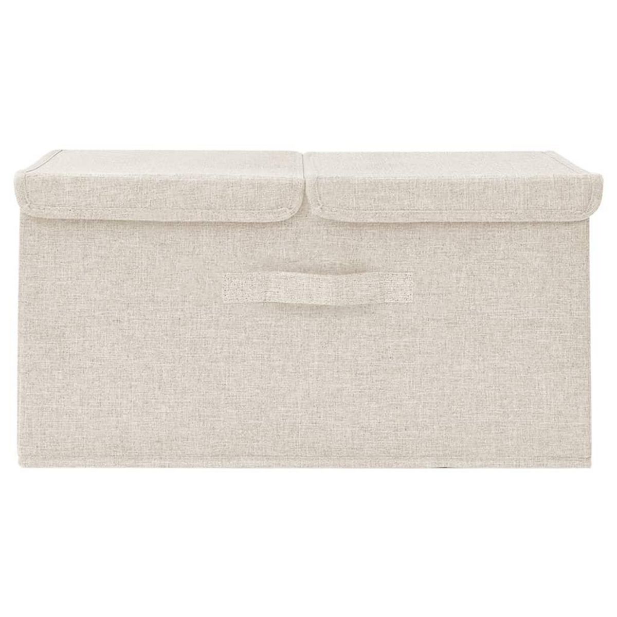 VIDAXL Boîte de rangement Tissu 50x30x25 cm Creme