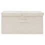 Voir la diapositive 3 : VIDAXL Boîte de rangement Tissu 50x30x25 cm Creme