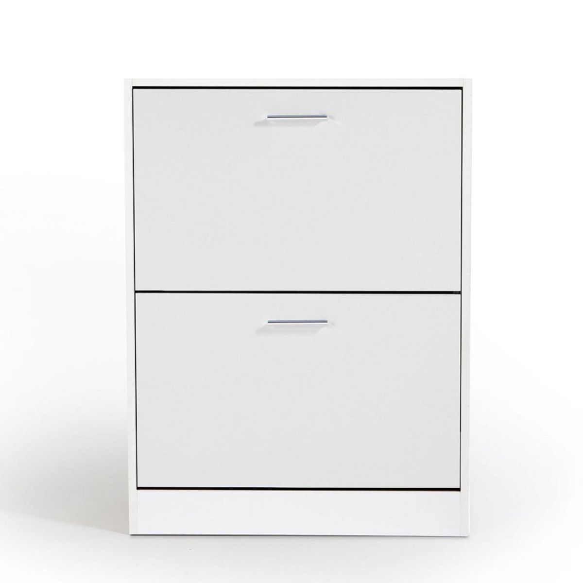 ID MARKET Meuble à chaussures 12 paires KLARK 2 portes blanc