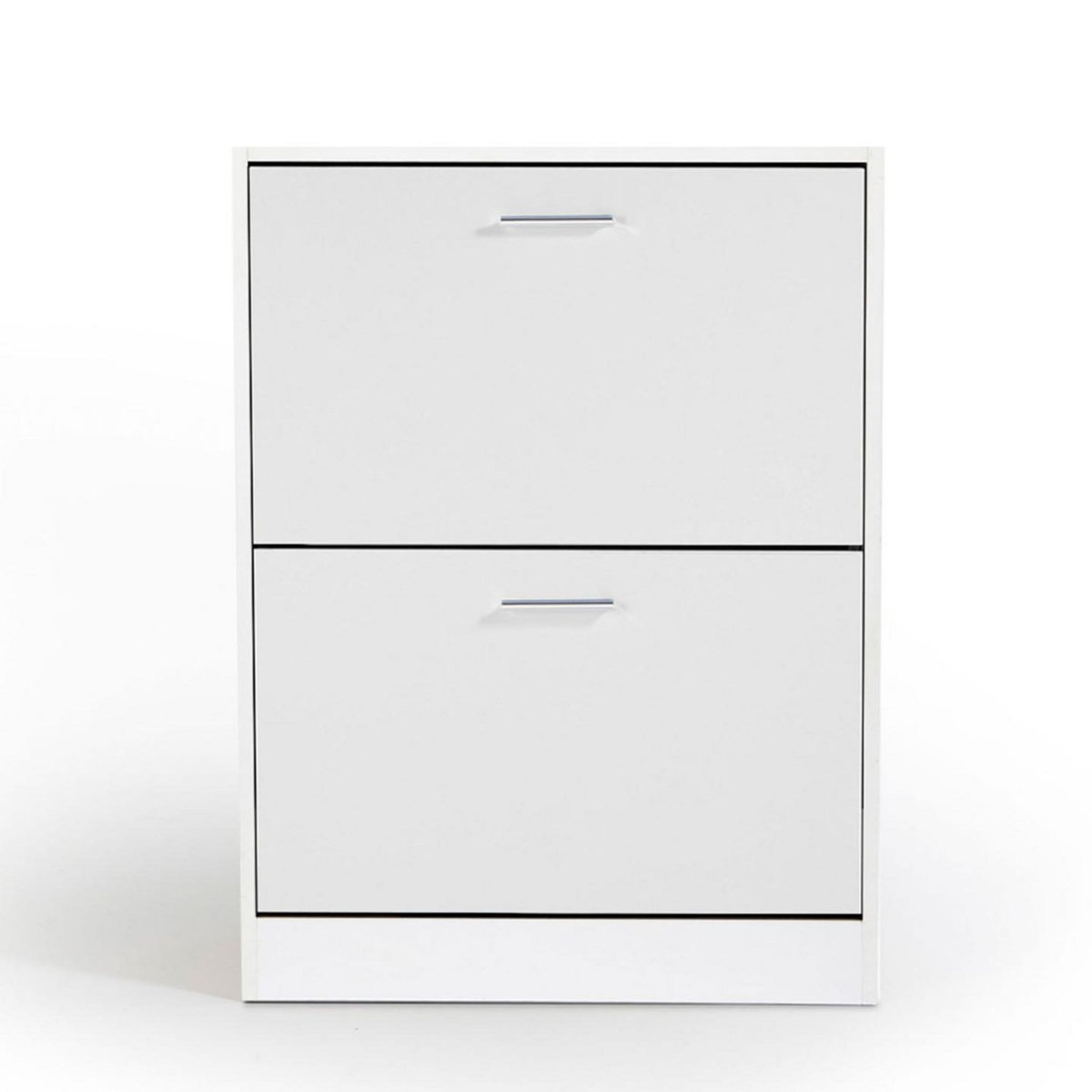 ID MARKET Meuble à chaussures 12 paires KLARK 2 portes blanc