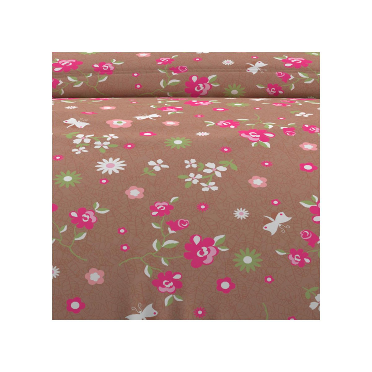 Home collection Parure housse de couette 3pcs 240x220cm 100%coton 52fils lea taupe