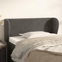 Voir la diapositive 1 : VIDAXL Tete de lit avec oreilles Gris fonce 93x23x78/88 cm Velours
