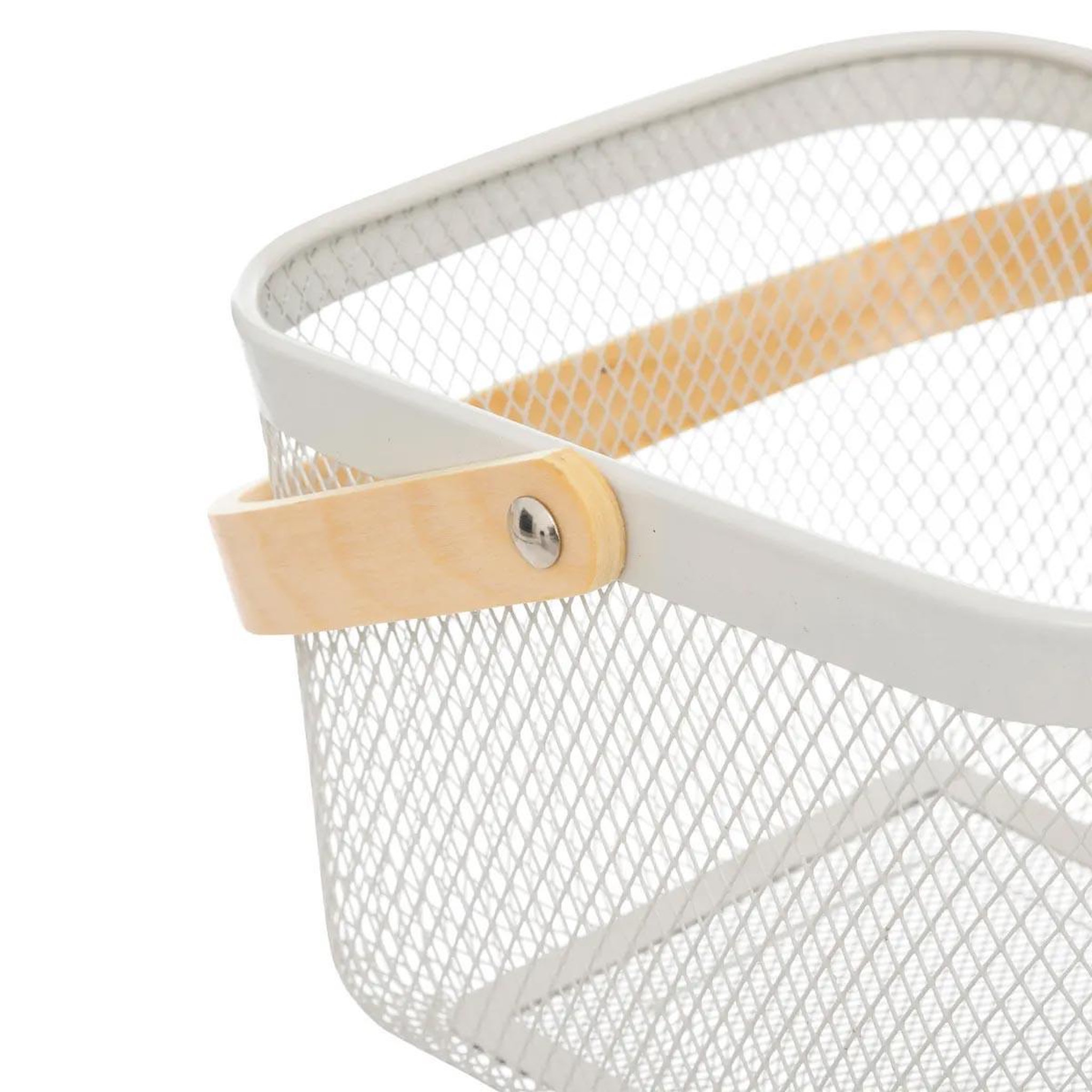 Voir la diapositive 3 : FIVE Corbeille à fruits avec anse  mayaj  26cm beige