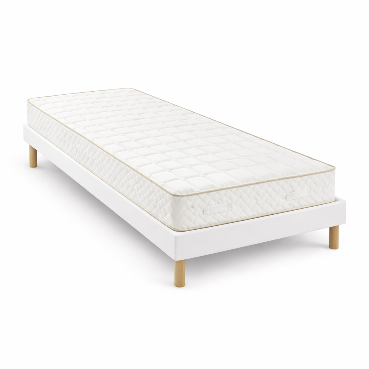 NUITS D'OR Ensemble Sommier Tapissier et Matelas 2 Faces Couchage