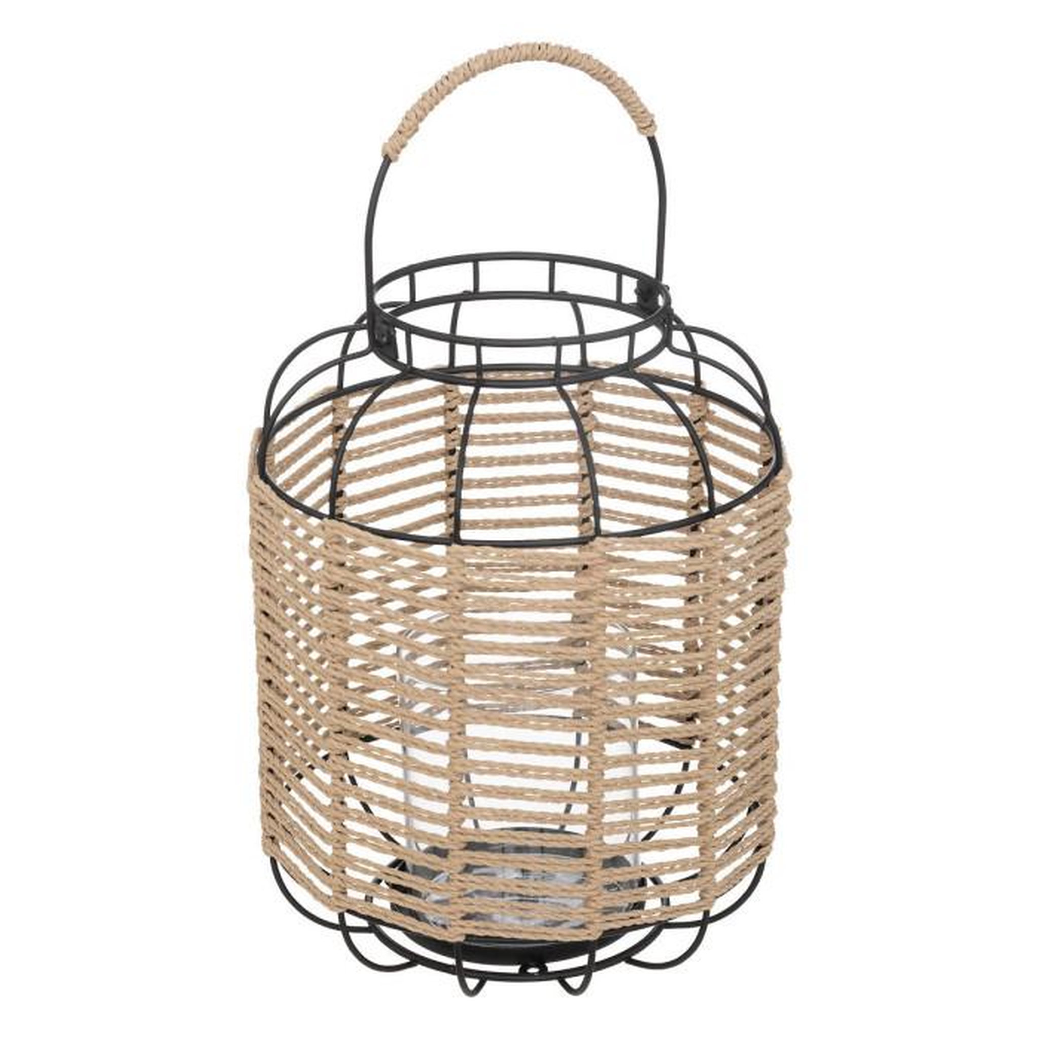 Paris Prix Lanterne Design en Métal  Cosy  27cm Noir & Beige