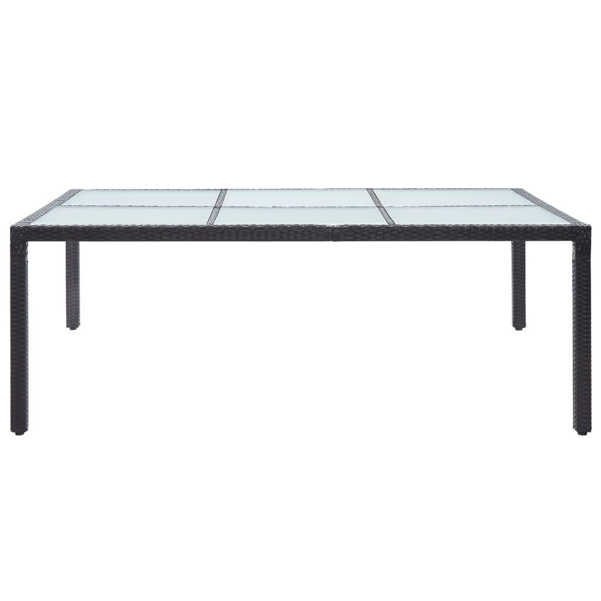 Voir la diapositive 2 : VIDAXL Table a dîner d'exterieur Noir 200x150x74 cm Resine tressee